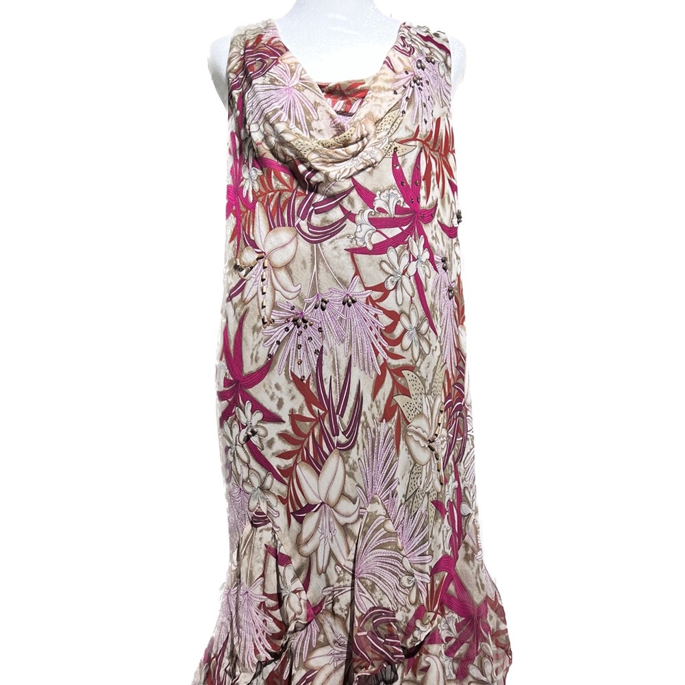 100% Silk Flowy Vacation Dress